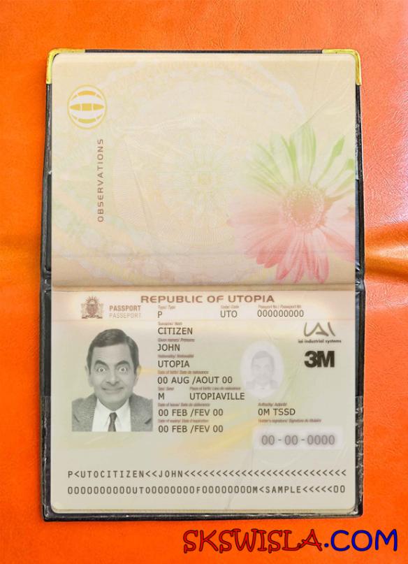 Utopia zdjęcie do paszportu pliki PSD, skan i fotografowany obraz